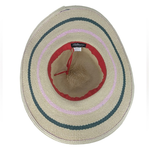 Madewell x Biltmore® Tulum Striped Straw Beach Hat Size Medium / Large - Picture 6 of 12